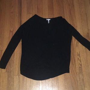 (1) black & (1) purple crossover longsleeve shirt